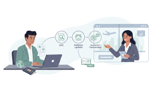 Process to Convert Resident Account into NRO Account After Moving Abroad